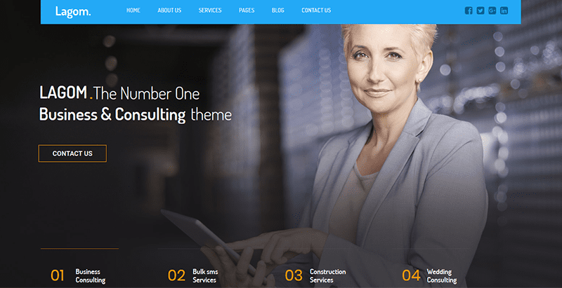 ثيمات لاغوم وورد كرير موقع الإنترنت pme entreprise Corporate Business 2 أفضل ثيمات WordPress من Lagom
