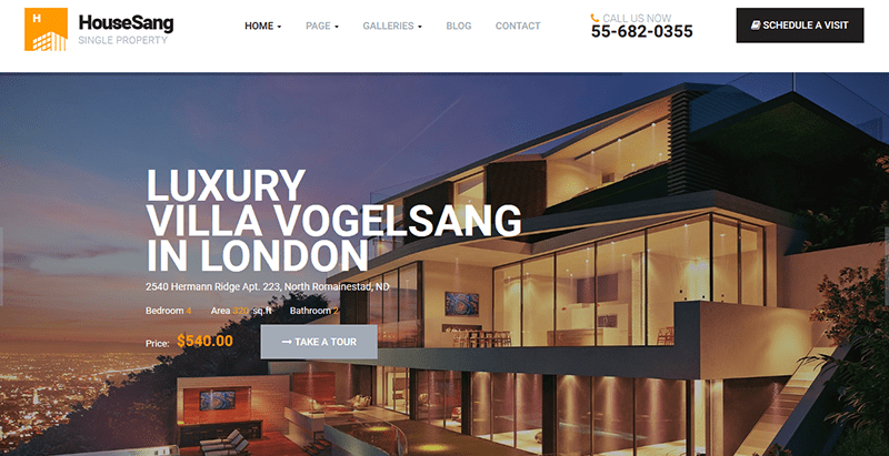 Wordpress immobilier тема недвижимости Housesang Wordpress immobilier тема недвижимости Housesang