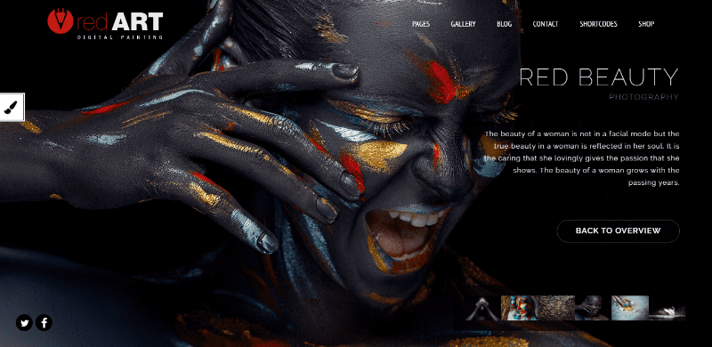 Redart themes wordpress creer site web art