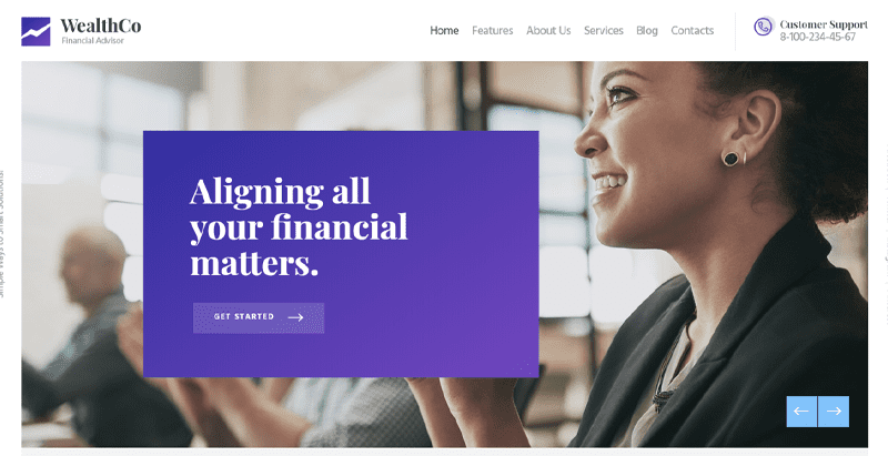 Wealthco theme wordpress gutemberg