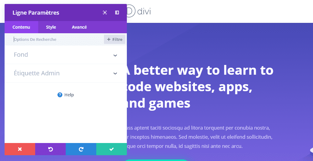 Réglages paramètres ligne divi réglages paramètres ligne divi.png