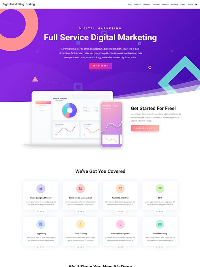 Thème wordpress agence marketing digital divi layout templates Thème wordpress agence marketing digital divi layout templates