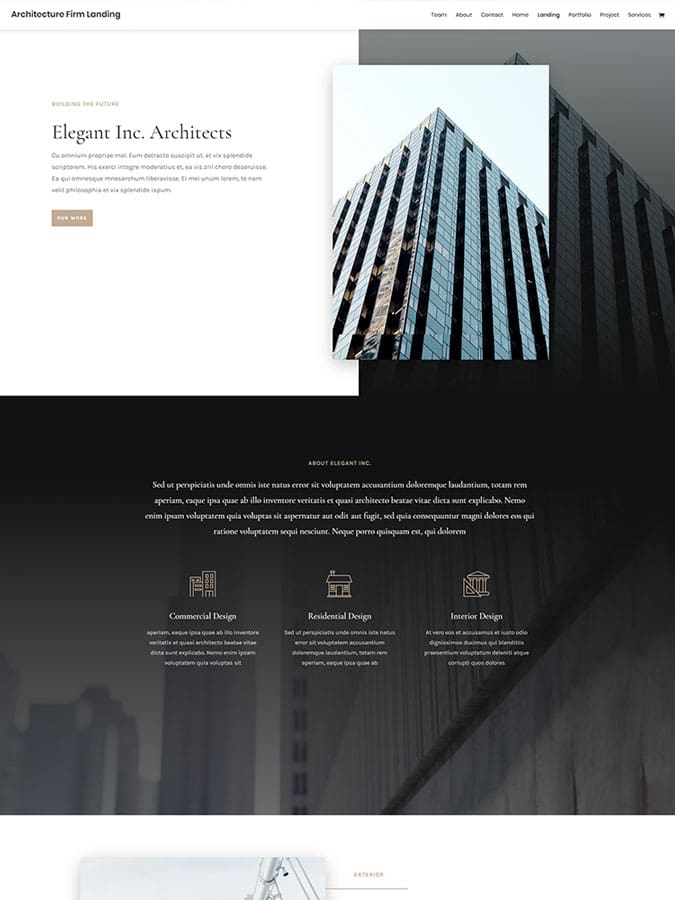 Thème wordpress divi architecture architechture construction site internet Thème wordpress divi architecture architechture construction site internet