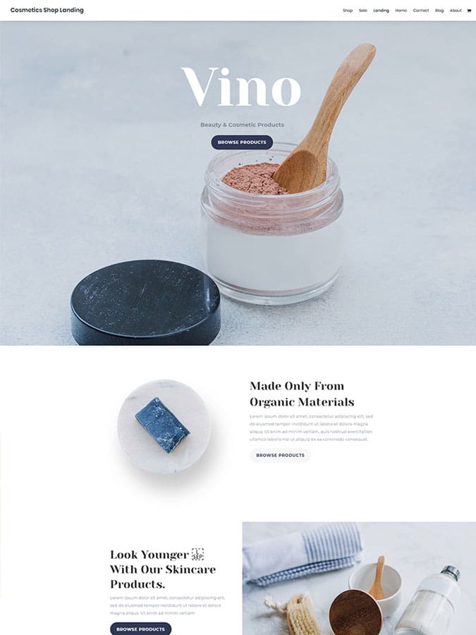 Thème wordpress divi créer site web cosmétiqes beauté templates layouts Thème wordpress divi créer site web cosmétiqes beauté templates layouts