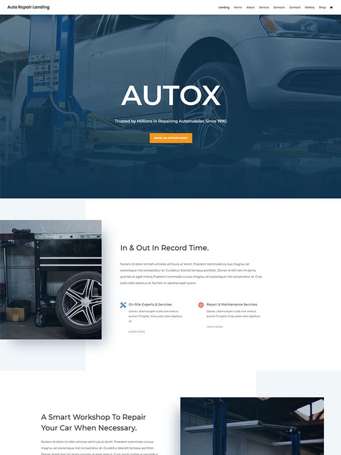 Thème wordpress divi créer site web garagiste garage auto moto véhicules layouts templates Thème wordpress divi créer site web garagiste garage auto moto véhicules layouts templates