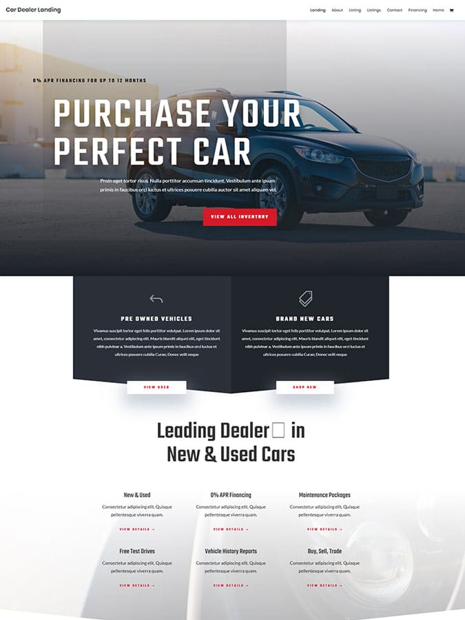Thème wordpress divi vente location achat voitures véhicules templates car dealer Thème wordpress divi vente location achat voitures véhicules templates car dealer