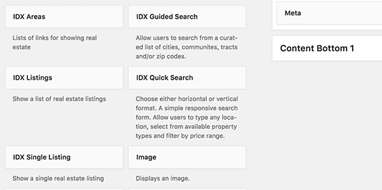 Utiliser des widgets idx utiliser des widgets IDX.png