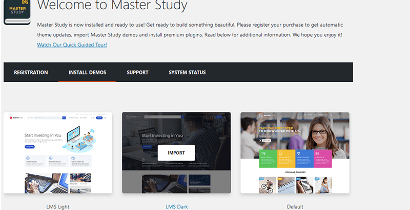 Install demos masterstudy Install demos masterstudy