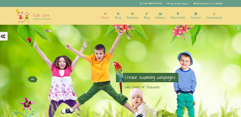 Kids zone responsive children theme