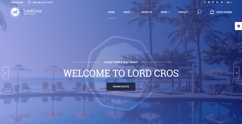 Lordcros theme wordpress creer site web hotel Lordcros theme wordpress creer site web hotel