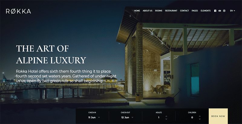 Rokka theme wordpress creer site web hotel Rokka theme wordpress creer site web hotel