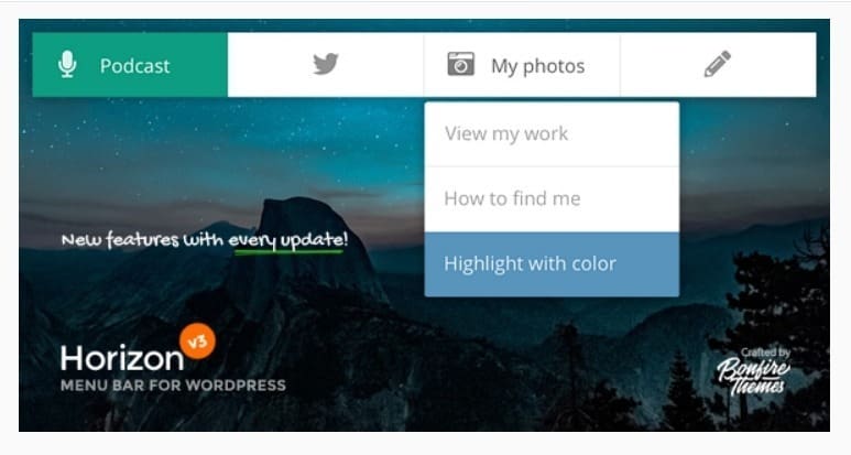 Horizon menu wordpress » BlogPasCher Horizon menu wordpress