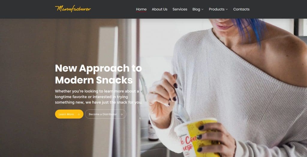 Wordpress theme for food producing and general industry business – manufacturer e1541449104370