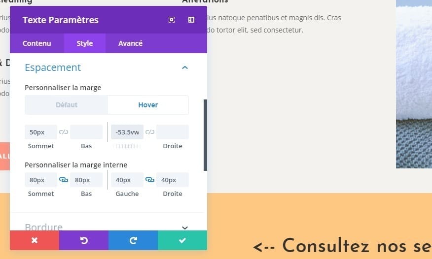 Configuration du rembourage au survol configuration du rembourage au survol.jpg