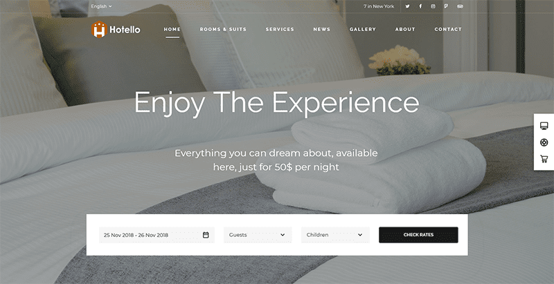 Theme wordpress hotello demo 4