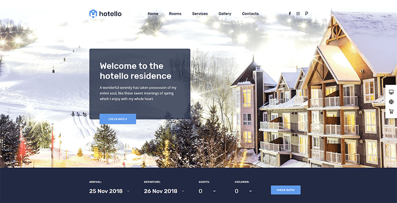 Theme wordpress hotello demo 5