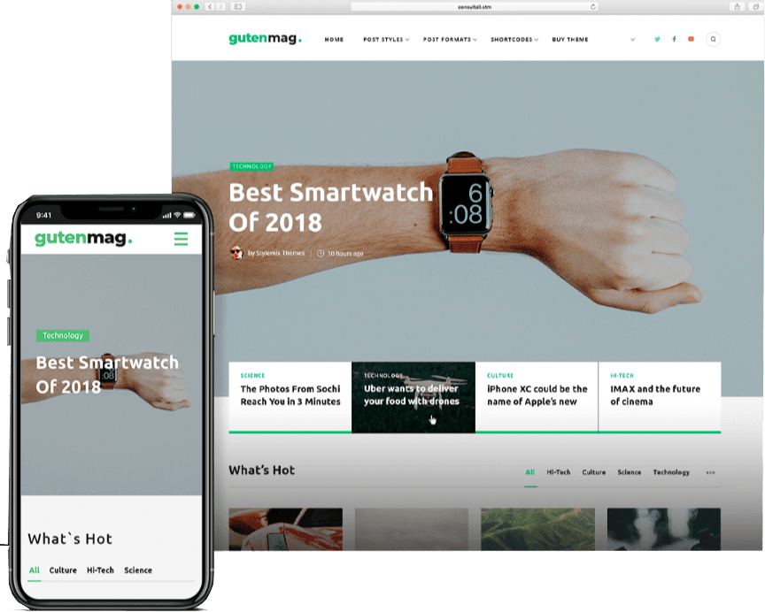 Gutenmag responsive design