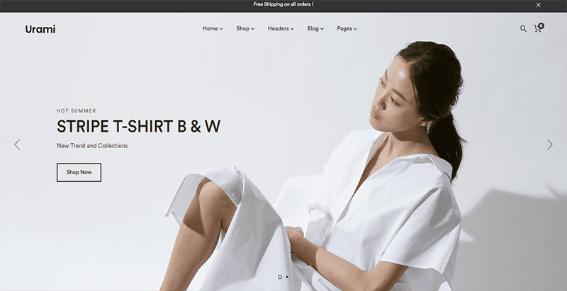 Urami thème wordpress premium creer boutique en ligne Urami - thèmes WordPress de Marketplace