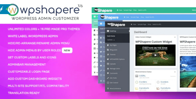 Wordpress admin theme wpshapere plugin wordpress plugins WordPress pour personnaliser un tableau de bord - WordPress admin theme wpshapere