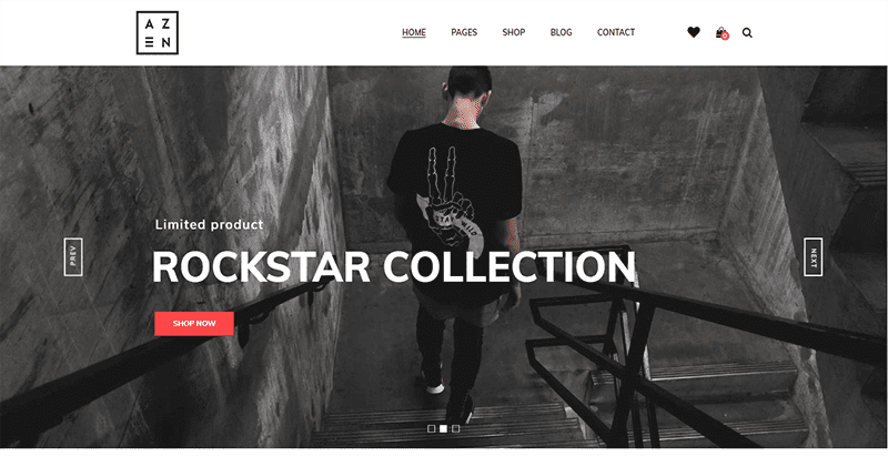 Wordpress de tema Azen criar loja online minimalista Wordpress de tema Azen criar loja online minimalista