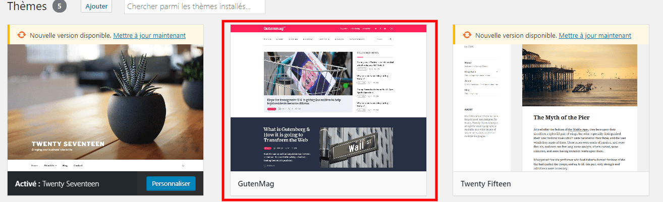 Gutenmag worpress them install