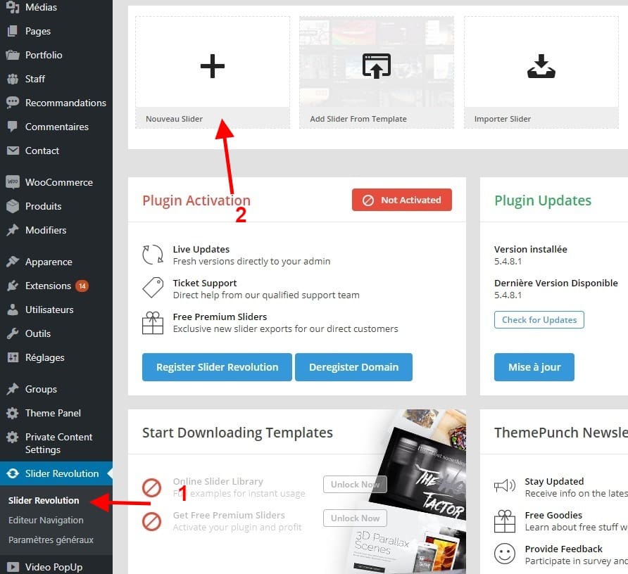 configurer le plugin WordPress Slider Revolution