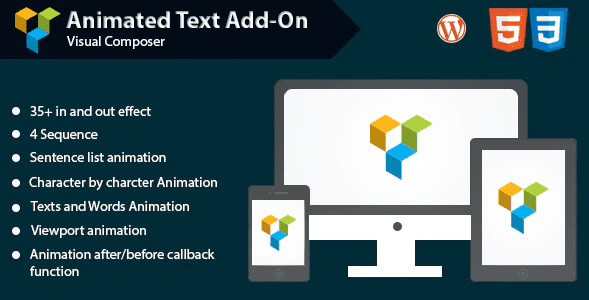 Animated text add on for wpbakery page builder formerly visual composer plugin wordpress