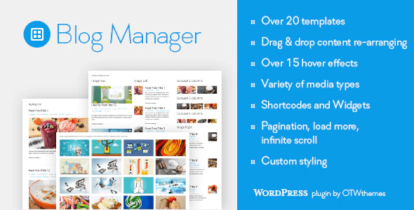 Blog manager for wordpress plugin