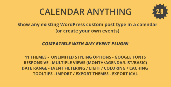 Calendar anything show any existing wordpress custom post type in a calendar plugin wordpress