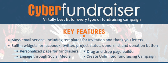 Cyber fundraiser online fundraising campaign tool plugin wordpress