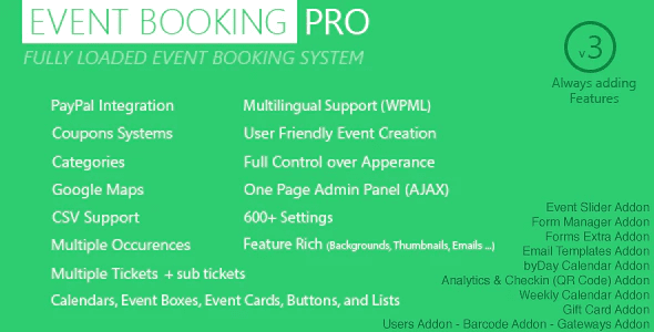 Event booking pro wp plugin paypal or offline wordpress Event booking pro wp plugin paypal or offline wordpress