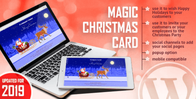 Magic christmas card with animation wordpress plugin