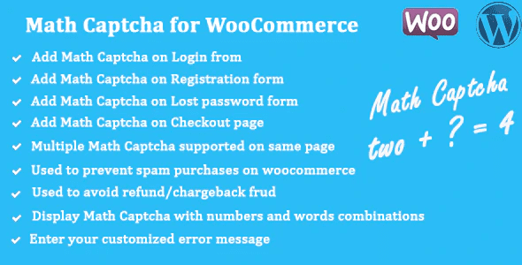 Math captcha for woocommerce plugin wordpress meilleurs plugins WordPress de spams - Math captcha for woocommerce plugin wordpress
