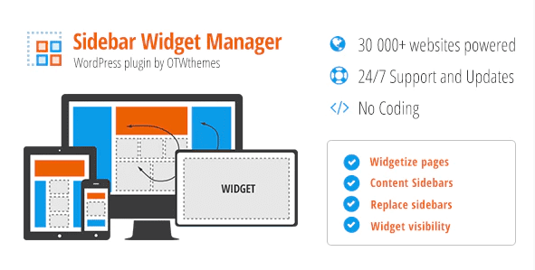 Sidebar widget manager for wordpress plugin