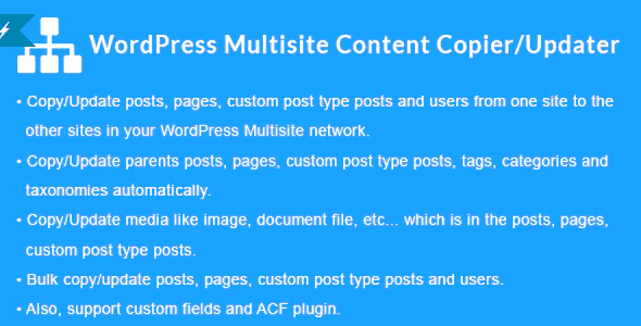 Wordpress multisite content copier updater plugin wordpress