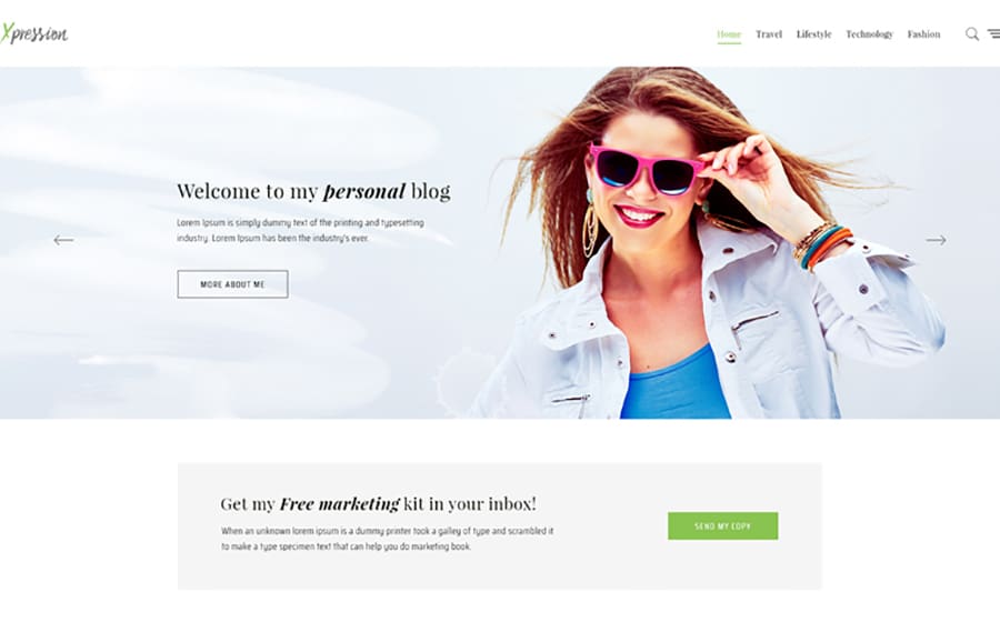 68324 big xPression - Thème WordPress à la mode pour blog personnel