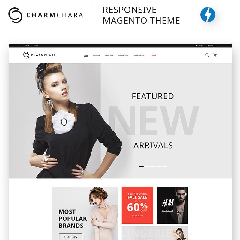CharmChara – Thème Magento pour magasin de mode