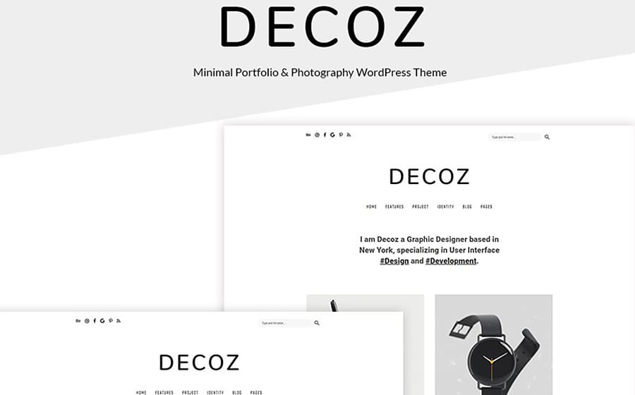 69025 big Decoz - Thème WordPress minimaliste magnifique pour portfolio en ligne