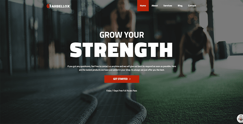Barbellox theme wordpress creer site web club fitness