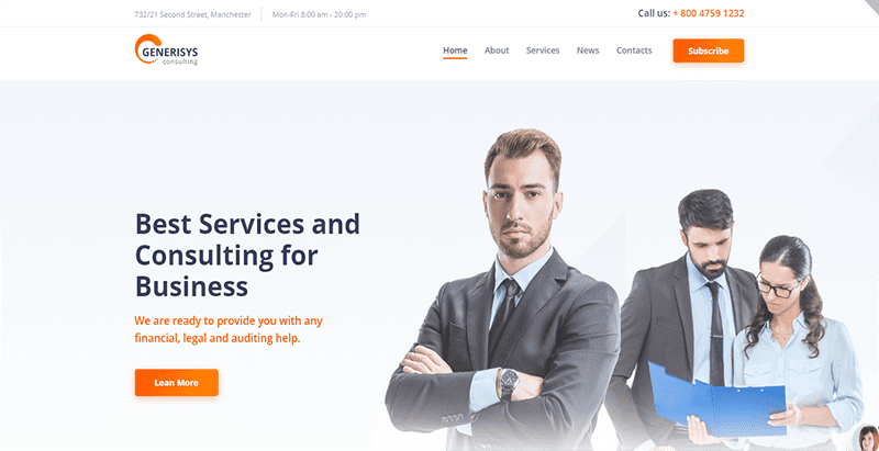 Generisys theme wordpress creer site web entreprise Generisys theme wordpress creer site web entreprise