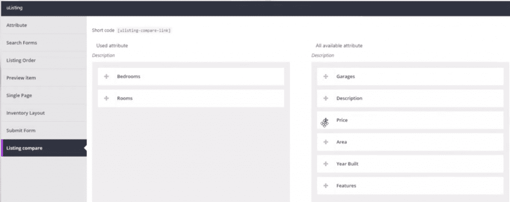 Listing compare ulisting plugin wordpress
