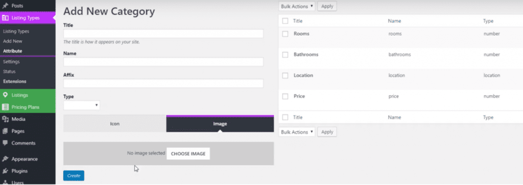 Listing types ulisting plugin wordpress