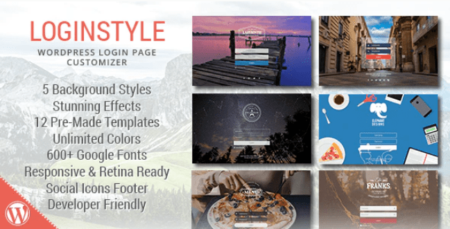Loginstyle wordpress login page styler by archtheme codecanyon