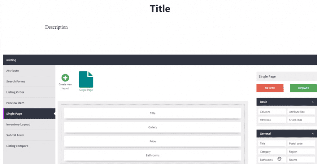 Single page ulisting plugin wordpress