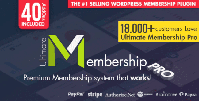 meilleurs plugins WordPress - Ultimate membership pro wordpress membership plugin wordpress