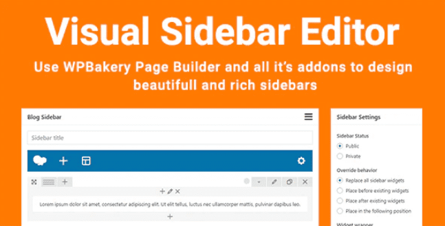 Visual sidebar editor by erropix codecanyon Visual sidebar editor by erropix codecanyon