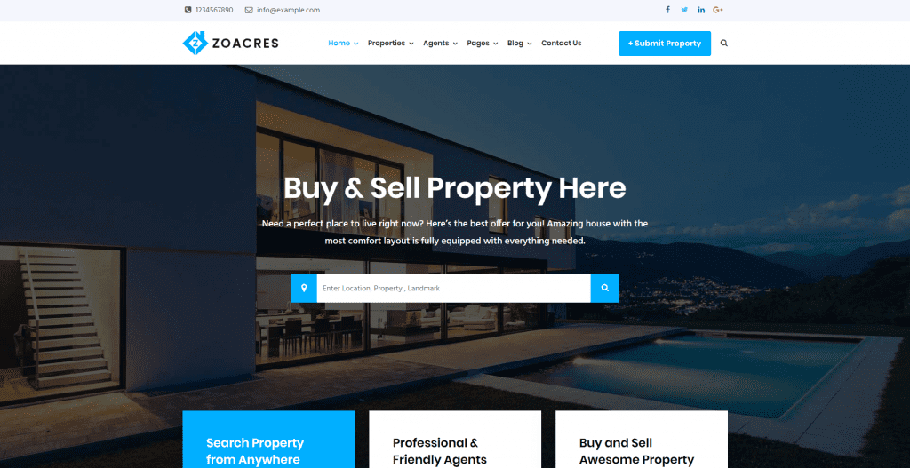 Zoacres - тема wordpress о недвижимости Zoacres - тема wordpress о недвижимости