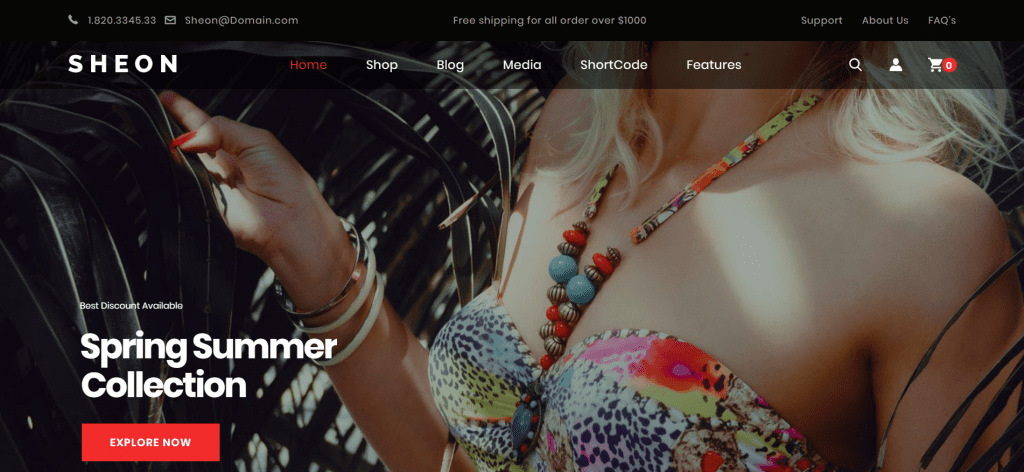 Sheon theme woocommerce e commerce Sheon theme woocommerce e commerce