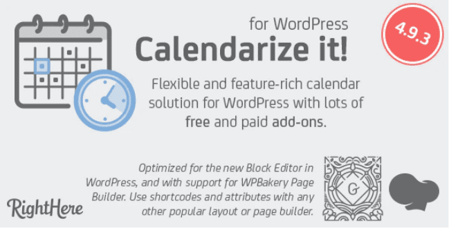 Calendarize it for WordPress by RightHere CodeCanyon