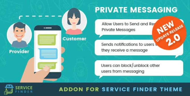 Private messaging add on for service finder theme wordpress plugin Private messaging add on for service finder theme wordpress plugin